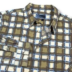 VTG OAKLEY Men’s Plaid Long Sleeve Shirt Large 2000s Y2K Casual Olive Green